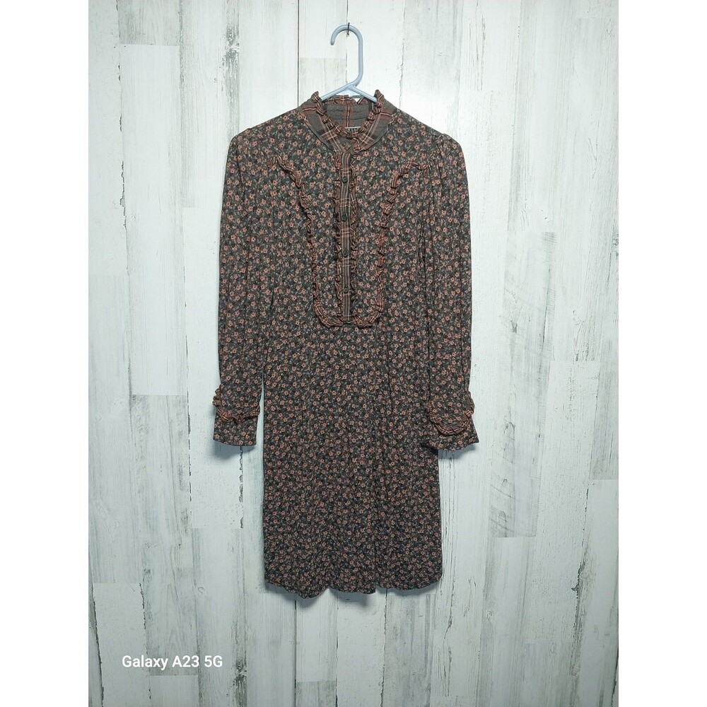 Peruvian Connection Dress Women 4 Floral Ruffle Prairie Long Sleeve Cottagecore